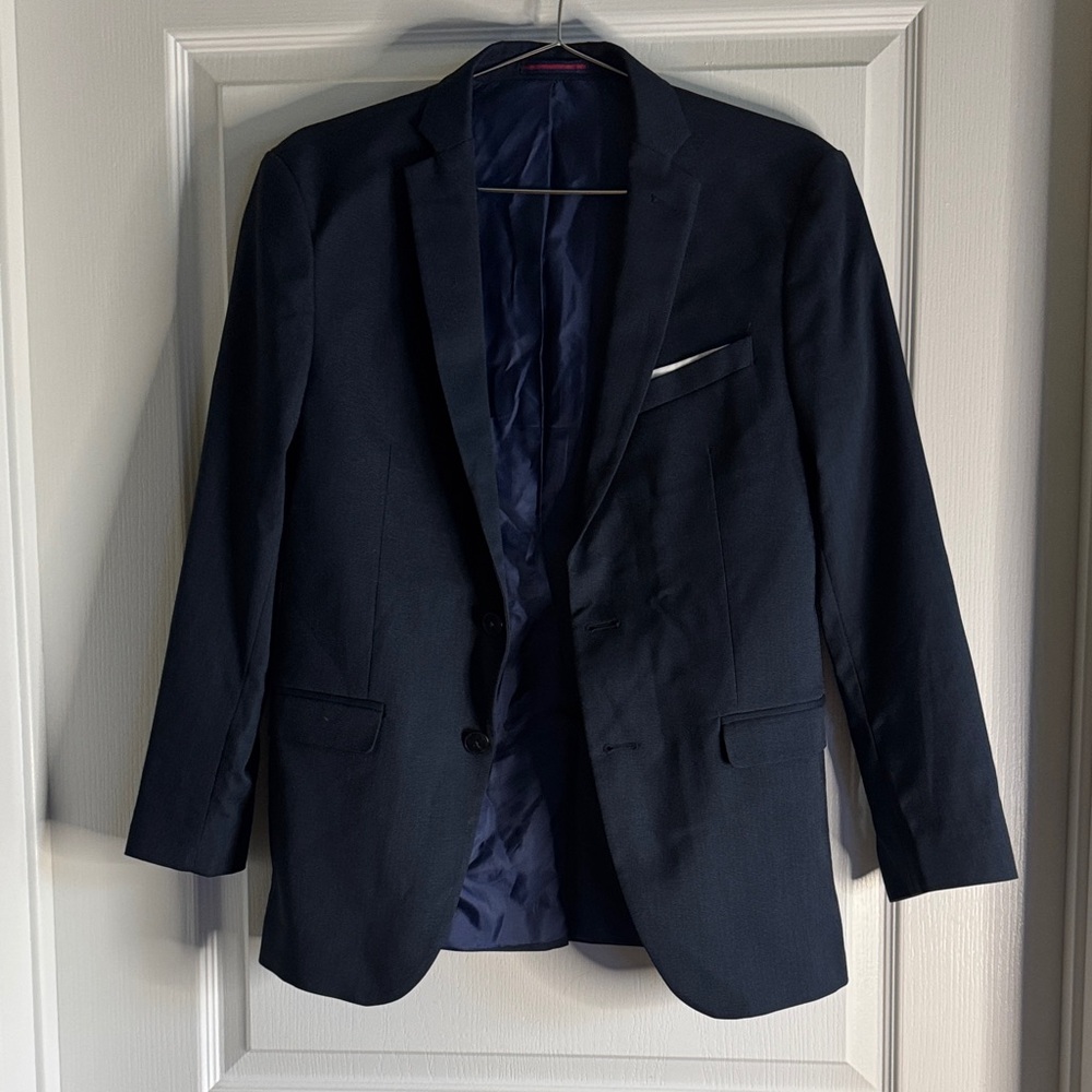 Zara Men's Classic Navy Blazer - Tailored Suit Jacket